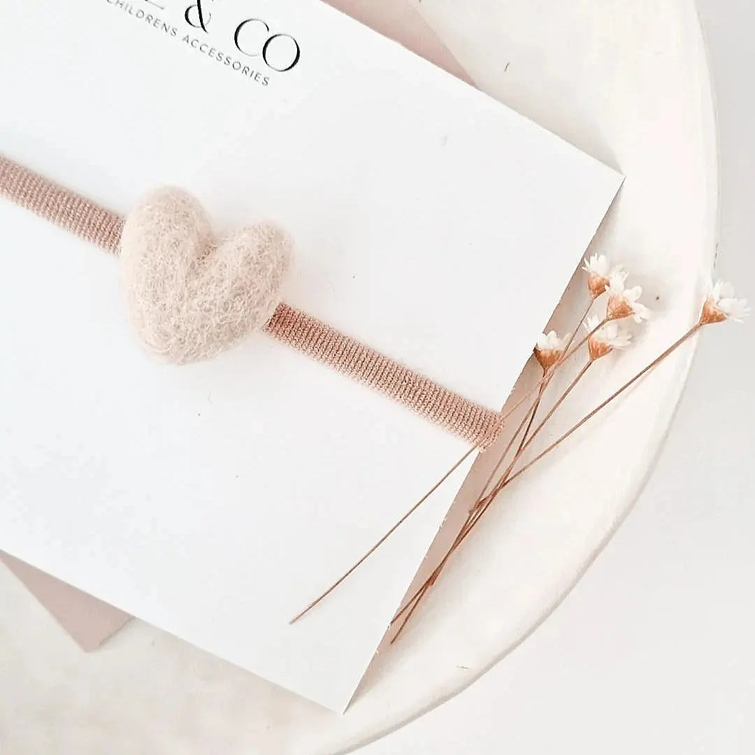 Neutral heart headband