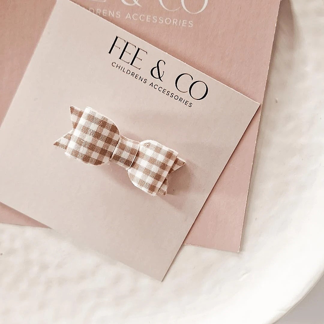 Mini gingham bow