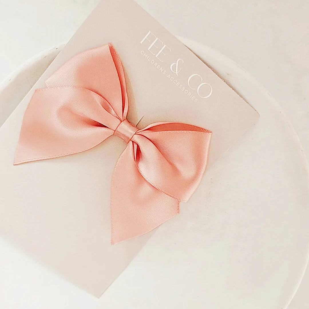 Rose Gold satin bow