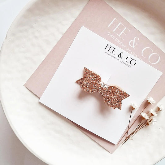 Rose gold mini bow